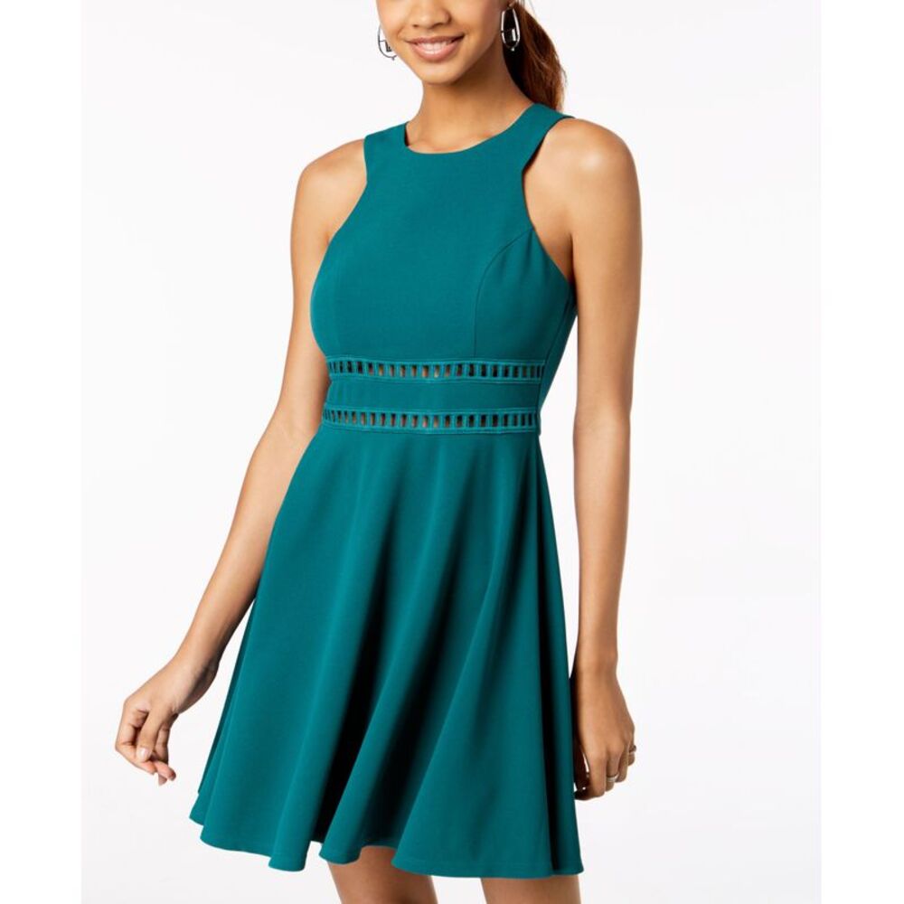 Trixxi Juniors Laddered Inset Scuba Dress
